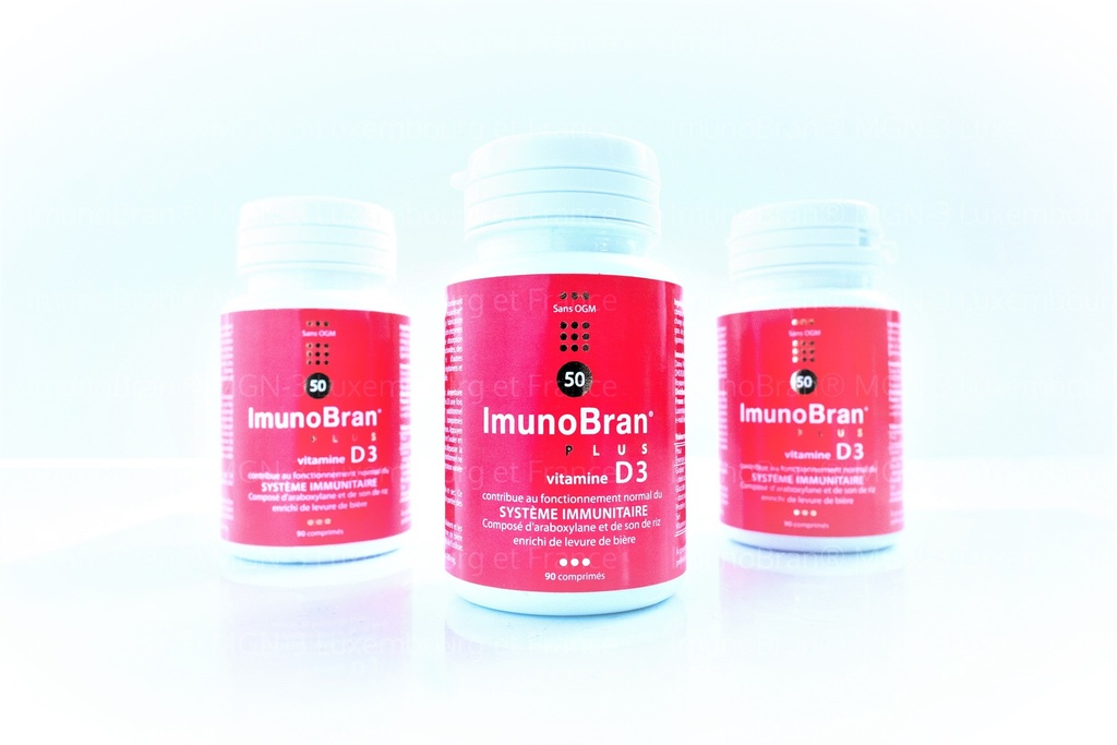 Paquet de 3 pièces d'ImunoBran® PLUS vitamine D3 (90 comprimés)